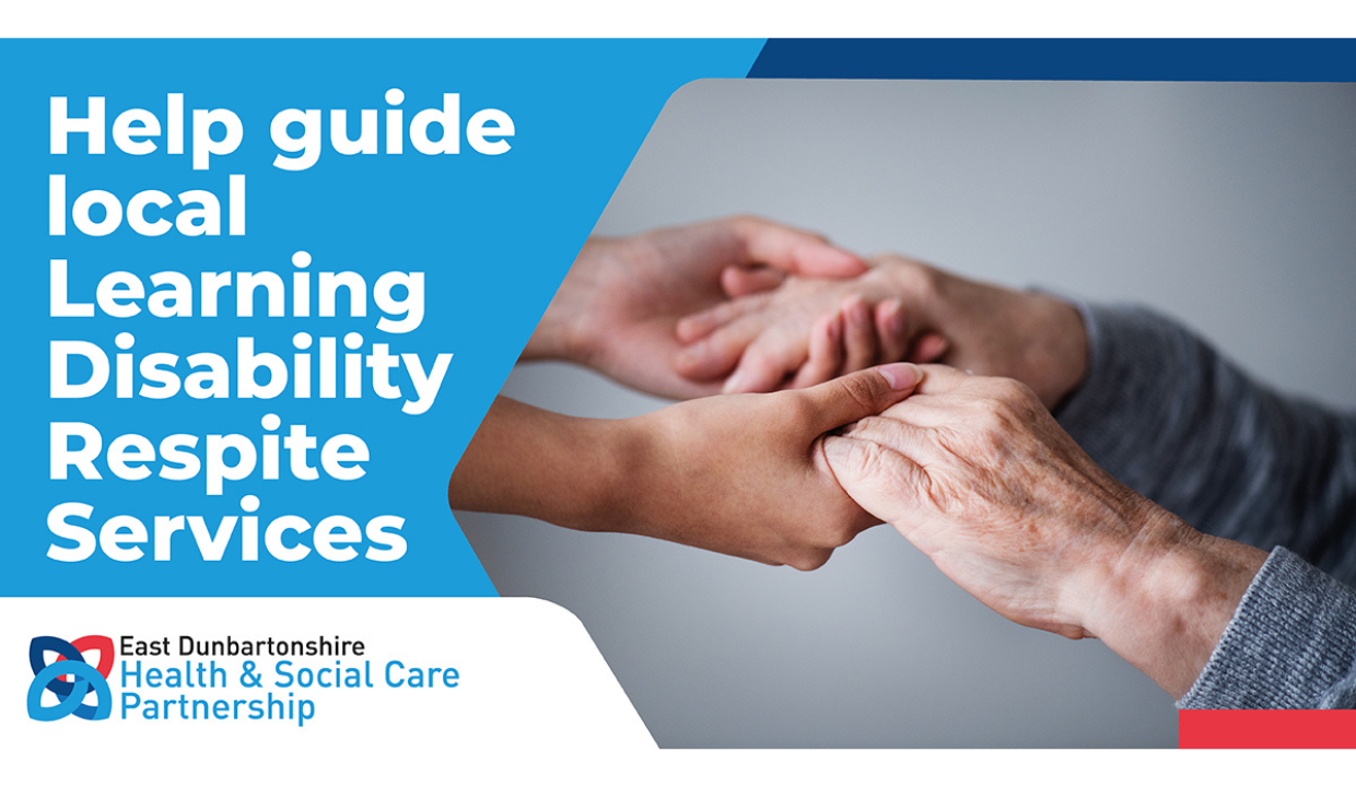 people linking hands with the text 'help guide local learning disability respite services'